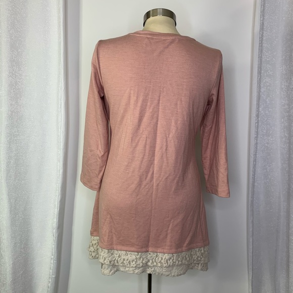 LOGO lounge handkerchief lace hem tunic - Picture 4 of 6